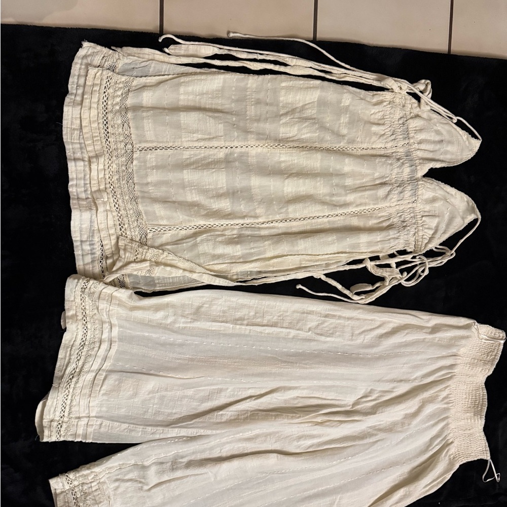 Elegant Cream Pantsuit for Women - Picture 2 of 10